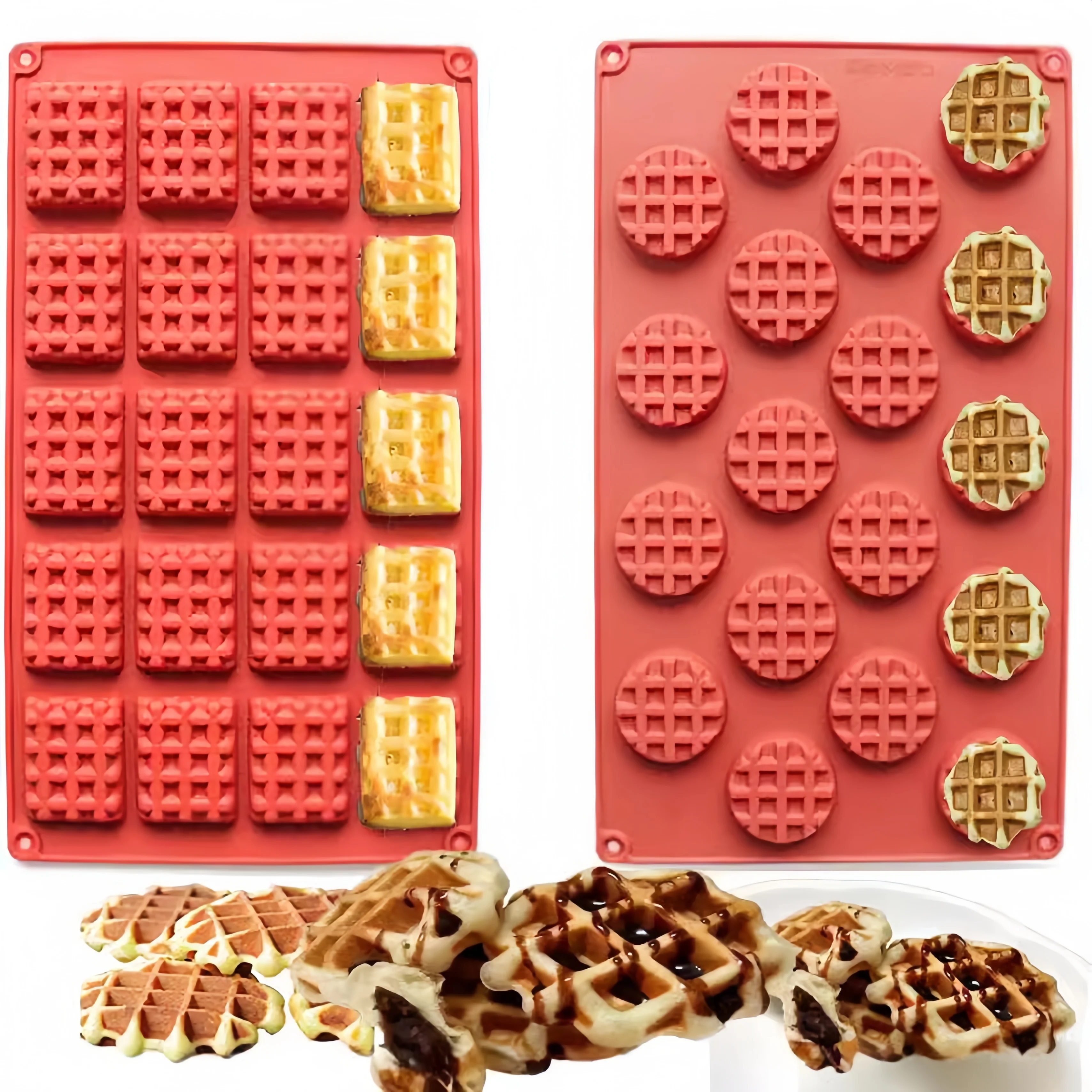 Lebensmittelechte Silikon-Waffelform DIY Kuchenform – Bild 2