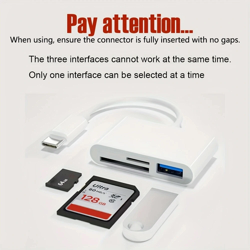 USB-C Kartenleser 3-in-1 für SD und microSD – Bild 3