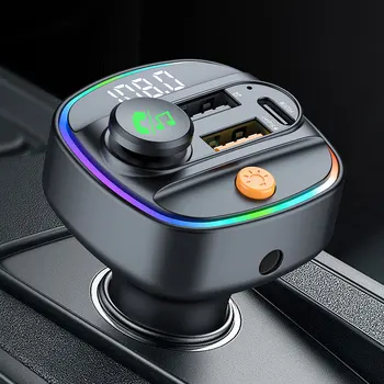 Bluetooth 5.4 FM-Transmitter, Freisprecheinrichtung, Auto-AUX-Radio-Modulator, MP3-Player mit 22,5 W und PD30
