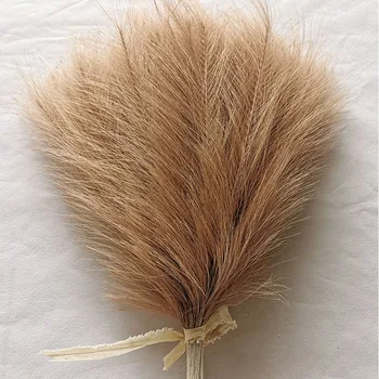 Künstliches Pampasgras Flauschiger Schilfgras-Strauß Boho-Deko für Party, Zimmer, Zuhause