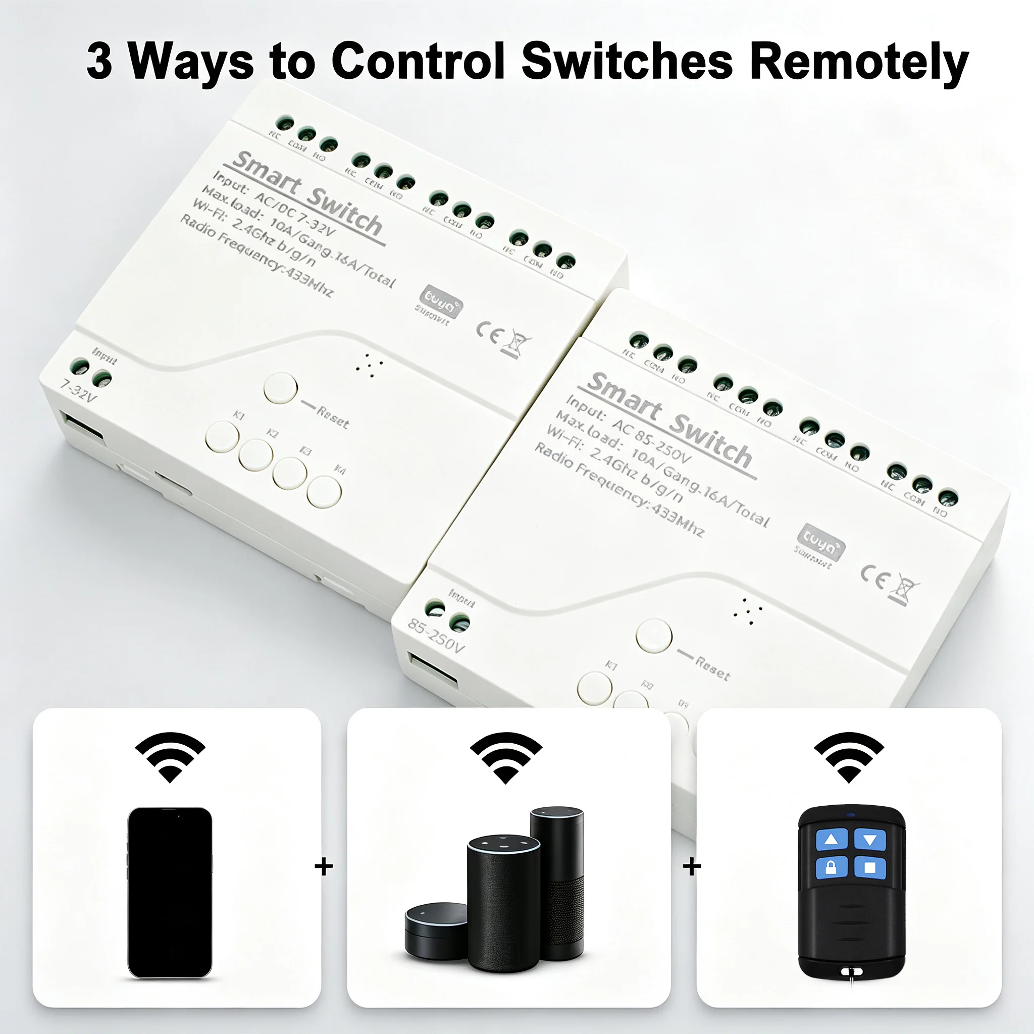 4-Kanal WLAN-Relais Smart Wireless Schaltmodul 4-Kanal 7-32V – Bild 4