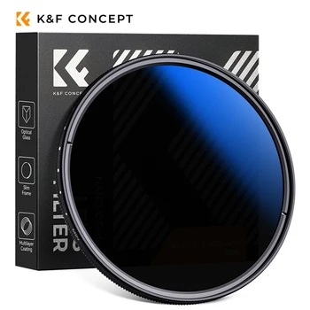 K&F CONCEPT ND2-ND400 Variabler ND-Filter, mehrfach beschichtet, 37/40,5/43/46/49/52/55/58/62/67/72/77/82 mm