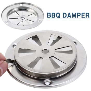 BBQ Grill Smoker Auspuff Vent Herd Air Vent Dämpfer Edelstahl Air Vent Loch BBQ Zubehör Ersatzteile