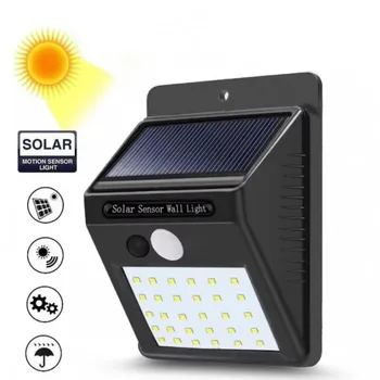 20-40 LED Solarleuchten für Außen mit 3 Modi, Wasserdichter Bewegungssensor, Sicherheitsbeleuchtung