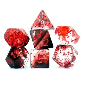 Set Kristall-Stil DND Würfel-Set Polyedrisches Tischspiel Würfel Rollenspiel RPG Würfel (7 Stück)