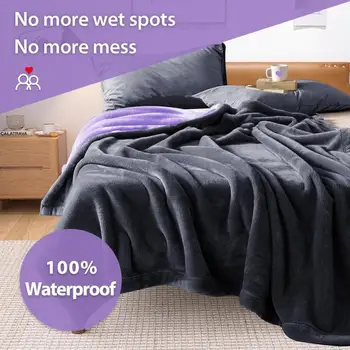 Wasserdichte Decke für Bett, Sofa, Couch, wasserabweisende Decke, wendbare, auslaufsichere Bettdecke
