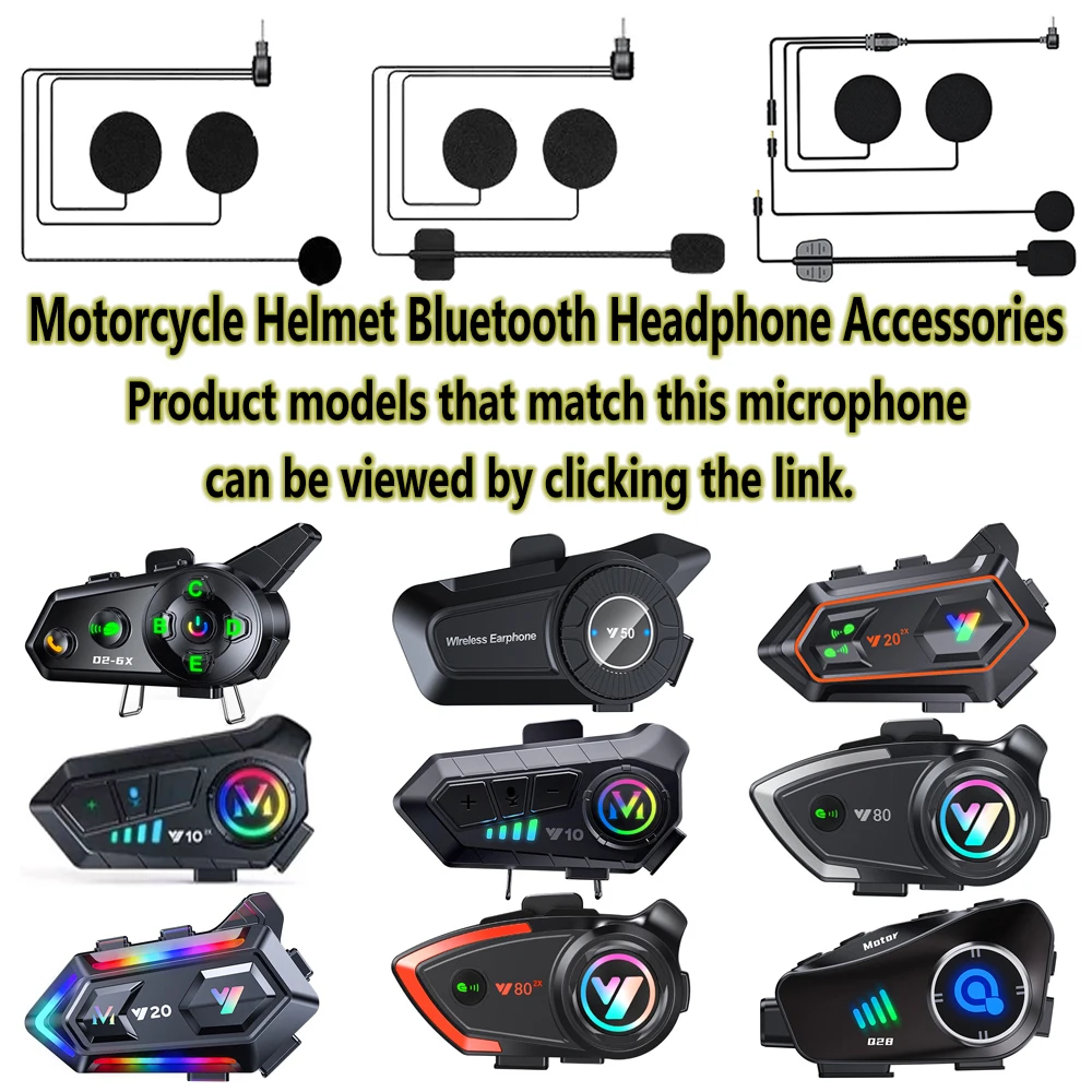 Motorradhelm Bluetooth Headset Intercom Mikrofon Universal – Bild 4