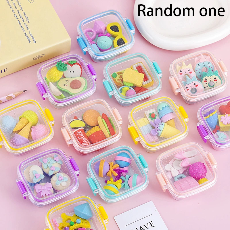 Kreative Lunch Box Radiergummi Set Verschiedene Schöne – Bild 2