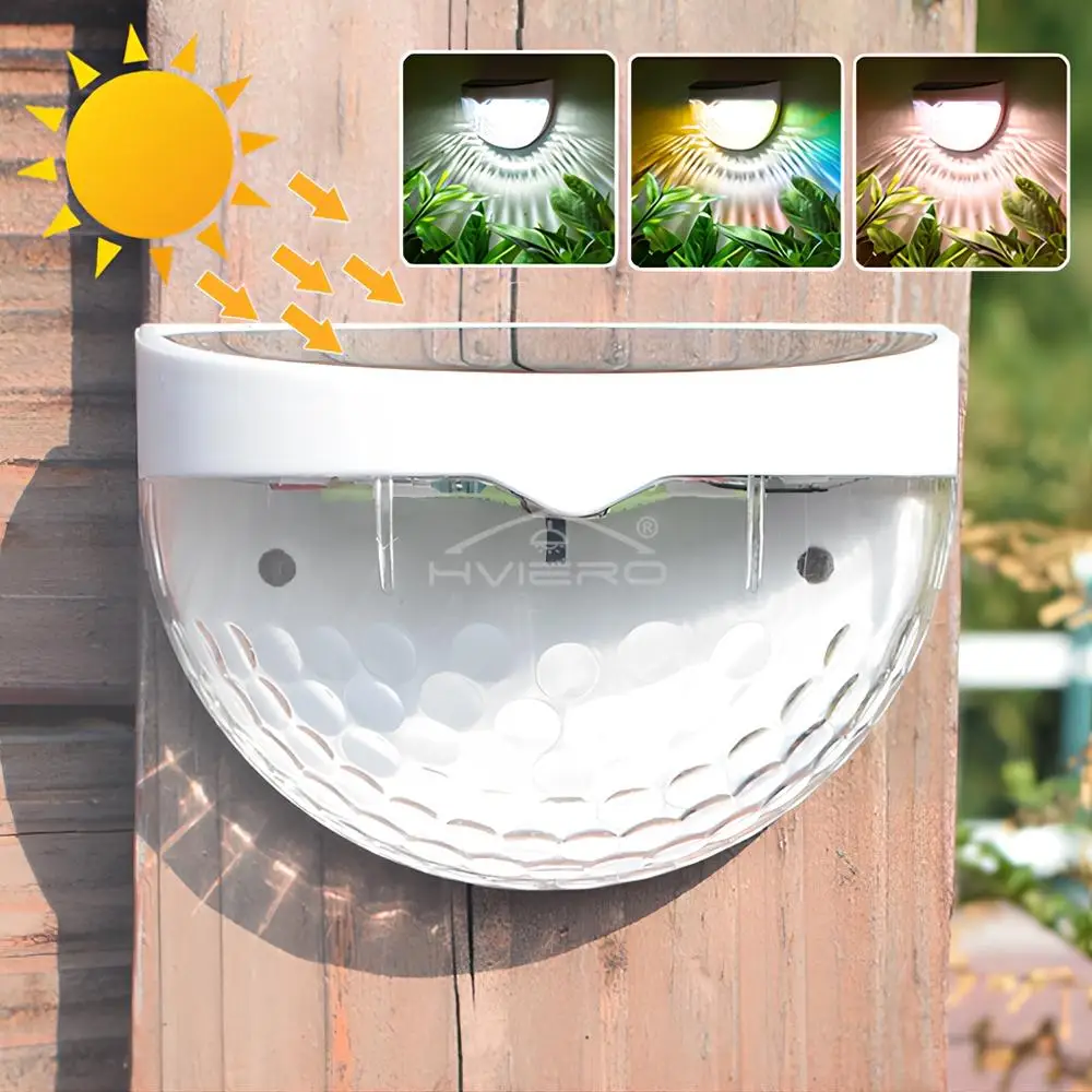 Solarleuchten, 6 LEDs, halbrund, wasserdicht, hell, für Hof – Bild 4
