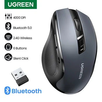 【Top Sale】UGREEN Maus Wireless Ergonomische Maus 4000 DPI Stille 6 Tasten Für MacBook Tablet Laptop Stumm