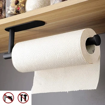 Küche Papier Handtuch Halter Klebstoff Tissue Aufhänger Wc Rollen Papier Spender Schrank Lagerung Serviette