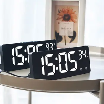 LED Digital Alarm Uhr Nacht Uhr Mit Temperatur Kalender Elektronische Tabelle Datum Display Mit Großen