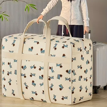 Faltbare Gepäck-Organizer-Tasche mit niedlichem Welpen-Muster, platzsparende Reise-Aufbewahrungstasche