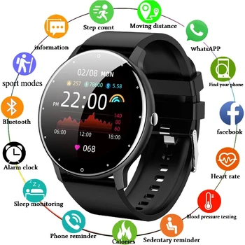 LIGE 2026 Smart Uhr Frauen Männer Damen Geschenk Sport Fitness Männer Uhren Herz Rate Monitor Wasserdichte