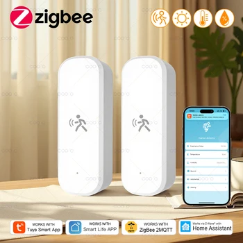 Tuya Zigbee Bewegungssensor 10G MmWave Radar Smart Human Body Sensor mit Beleuchtungsstärke Temperatur