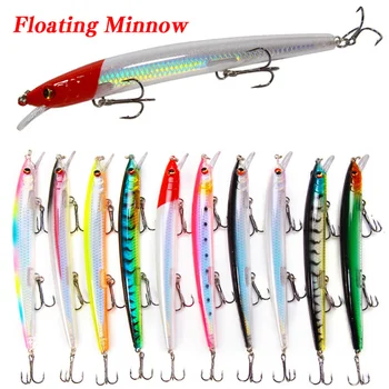 Totale 135mm/15,4g Minnow Angeln Lockt Fliegende Fische Klassische Wobbler Kunststoff Harte Crankbait karpfen