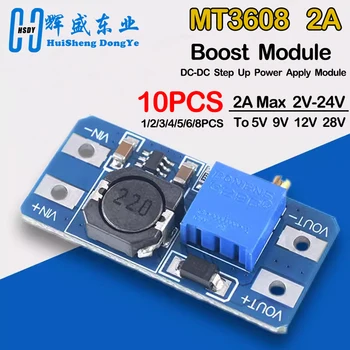 MT3608 Boost Modul DC-DC Step Up Converter Booster Netzteil Modul Bord 2A Max 2V-24V Zu 5/9/12/28V für Arduino