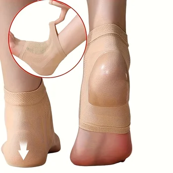 1 Paar verbesserte hochelastische Silikonsocken, Knöchelschutzsocken, Knöchelstützbandage, beste