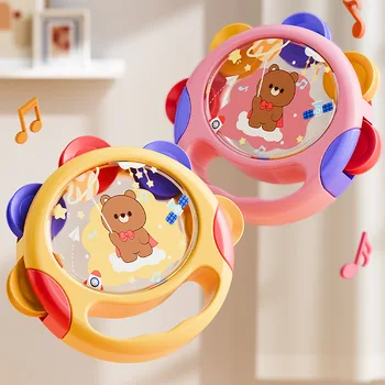 Babyspielzeug, Handtrommeln, Schlaginstrumente, Handtamburine für Babys