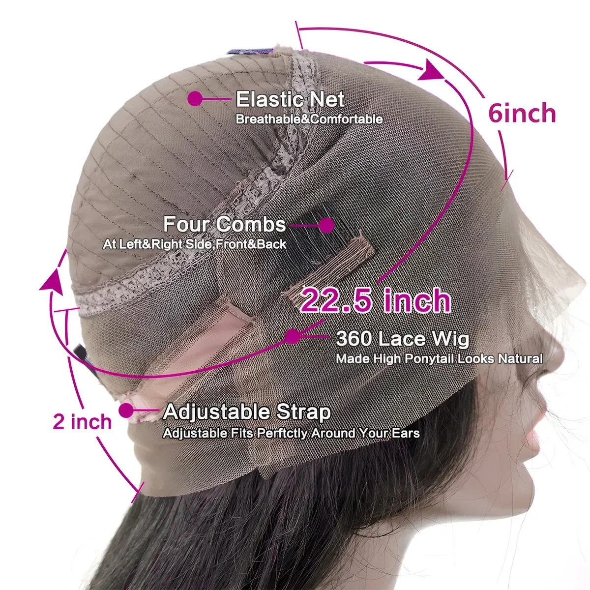 Echthaar T1b/4 Farbige 360 Lace Frontal Lockige Perücke – Bild 6