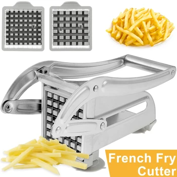 Edelstahl Manuelle Kartoffel Cutter Französisch Frites Slicer Kartoffel Chips Maker Fleisch Chopper Dicer
