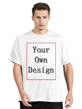 Men's Custom T-shirt With Your Own Logo Text And Photo Printed On The Front And Back Tshirt Costume Graphic