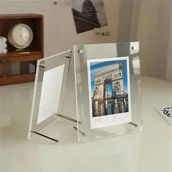 Transparenter Bilderrahmen 6-Zoll-Wand-Ins Postkarte Foto rahmen Poster Display Stand 7-Zoll-Acryl Foto rahmen