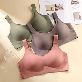 Schöner Push-up-BH mit weicher Unterstützung für große Größen für Damen, nahtlos, einteilig, ohne Bügel