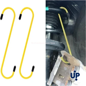 S-förmige Bremssattel-Aufhängehaken mit Gummispitzen - Universelles Autowerkzeug für Bremsbelagwechsel