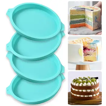 Runde Silikonschicht Kuchenform Silikon Schokoladenmousse Kuchenform Schicht Kuchen Runde Form DIY Dessert