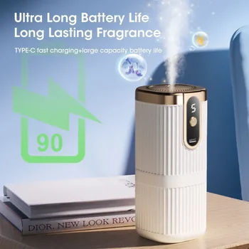 Wiederaufladbarer Mini-Diffusor für ätherische Öle, 5-Gang-Aromatherapie-Maschine, großer Nebel-Luftbefeuchter