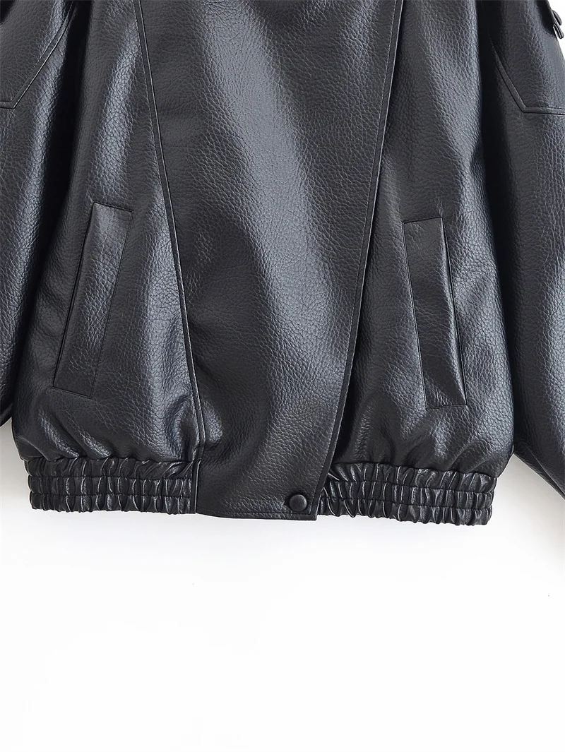 Damenjacke, Herbst 2022, neue schwarze Langarm-Jacke aus – Bild 4