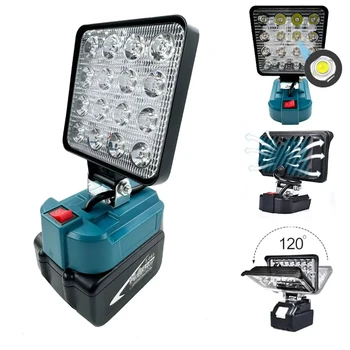 4-Zoll-Akku-LED-Arbeitsleuchte für Makita 14,4 V-18 V Li-Ionen-Akku Laterne Outdoor-Taschenlampe Campinglampe