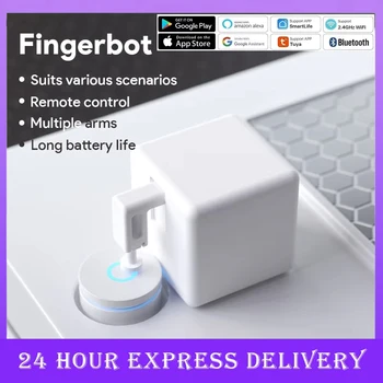 Tuya Zigbee 3,0 Smart Fingerbot Schalter Bot Remoter Garage Vorhänge Taste Roboter Drücker Arbeit Mit Alexa