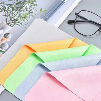 Brillenreinigungstücher aus Mikrofaser, geeignet für Bildschirme, Linsen, Nylon (5 Stück)