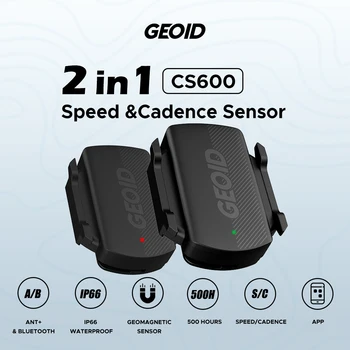 GEOID CS600 Smart Cycling Geschwindigkeits- und Trittfrequenzsensor Bluetooth 5.0/ANT+ Dual-Mode-Übertragung