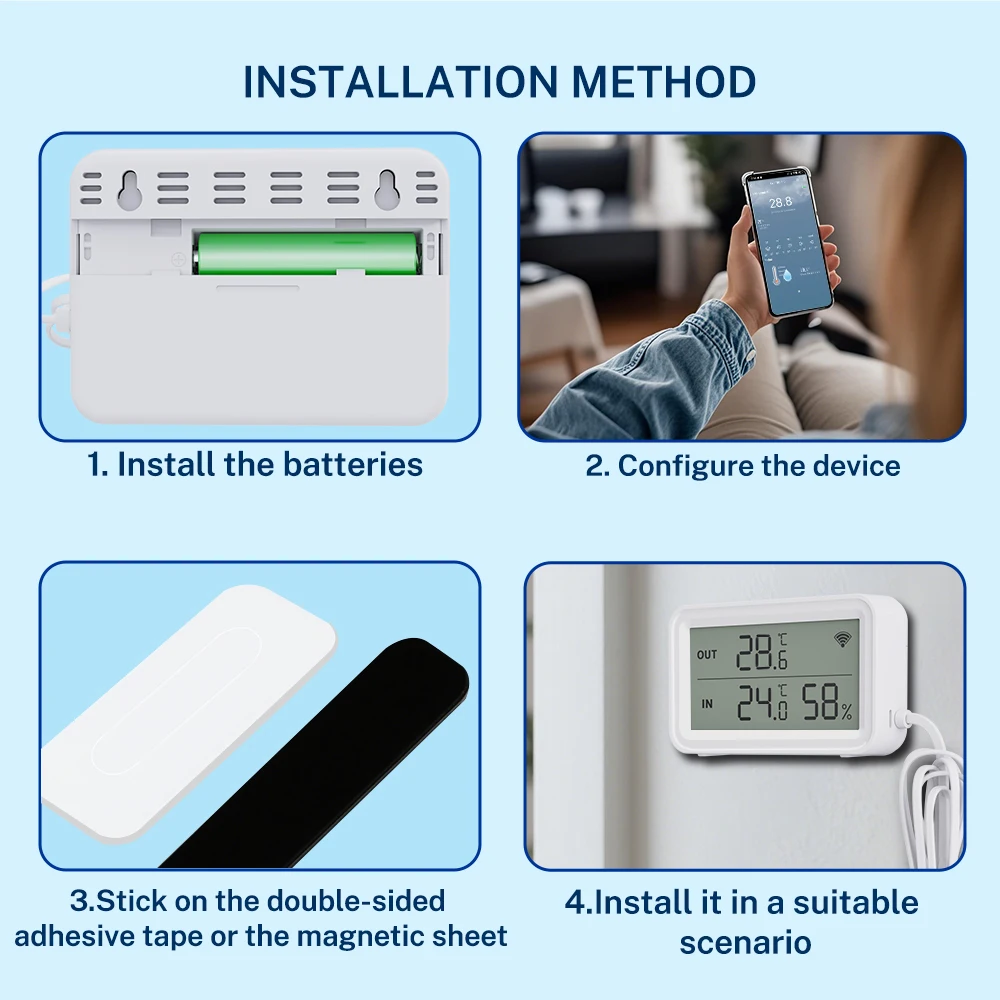 Tuya WiFi Temperatur Feuchtigkeit Sensor Mit Externe Sonde – Bild 5