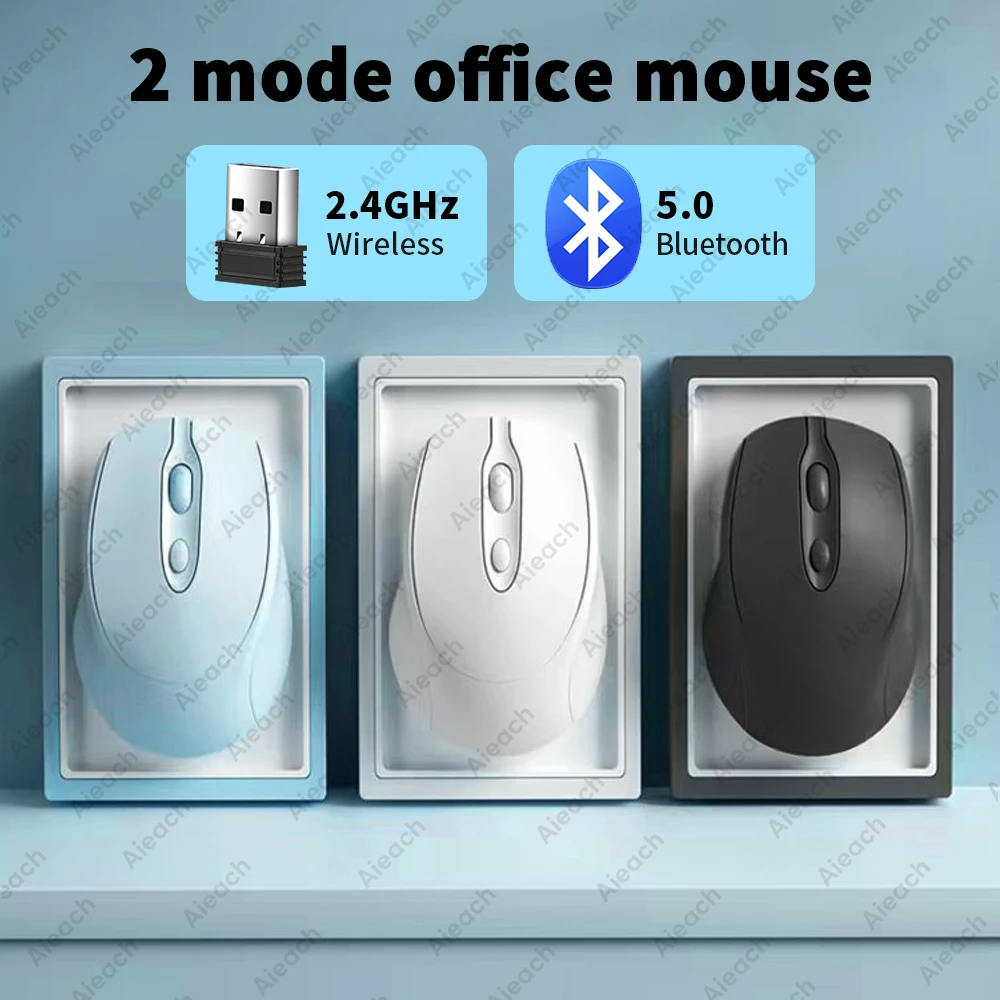 Tragbare kabellose Bluetooth-Maus, kompakt, ergonomisch, 2,4