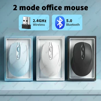 Tragbare kabellose Bluetooth-Maus, kompakt, ergonomisch, 2,4 G USB, geräuschlos, 1600 DPI, 500 mAh