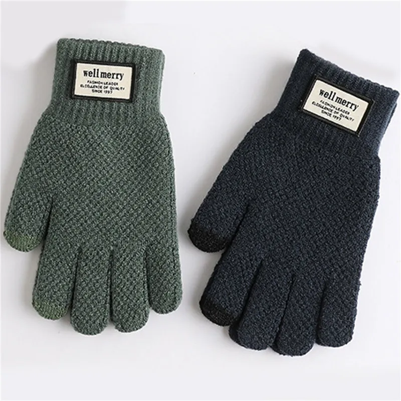 Winter Männer Gestrickte Handschuhe Touchscreen Hohe Qualität – Bild 4
