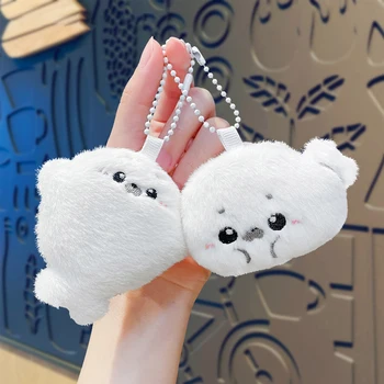 Baby Seal Plüschtier Taschenanhänger, cartoonischer und süßer Plüschpuppenanhänger