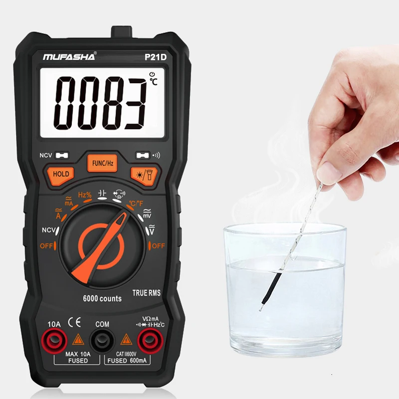 MUFASHA P21D Digitales Multimeter 6000 COUNTS NCV – Bild 5