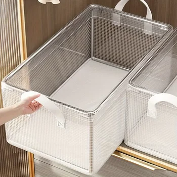 Transparente PVC-Aufbewahrungsbox mit Stahlrahmen, Wasserdicht, Unterwäsche-Aufbewahrungskorb, Geeignet