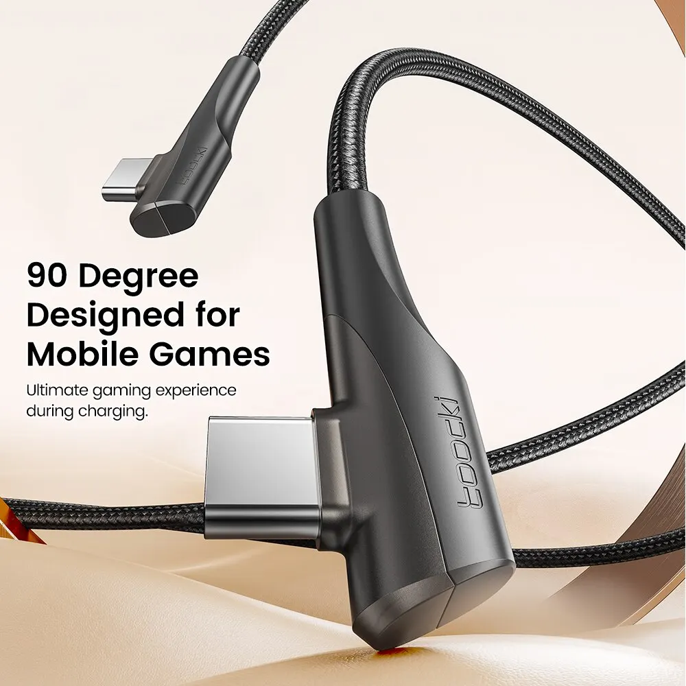USB-C Kabel 60/100 W mit zwei 90-Grad-Steckern – Bild 3