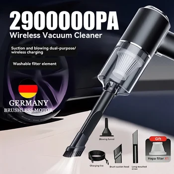 2900000 PA Auto-Staubsauger USB-Aufladung Leistungsstarke 4-in-1-Reinigungsmaschine Kabelloser Blas