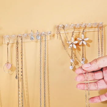 3er-Pack Halskettenhalter, Halsketten-Organizer zur Wandmontage mit 8 Haken, zum Aufhängen von Schmuck