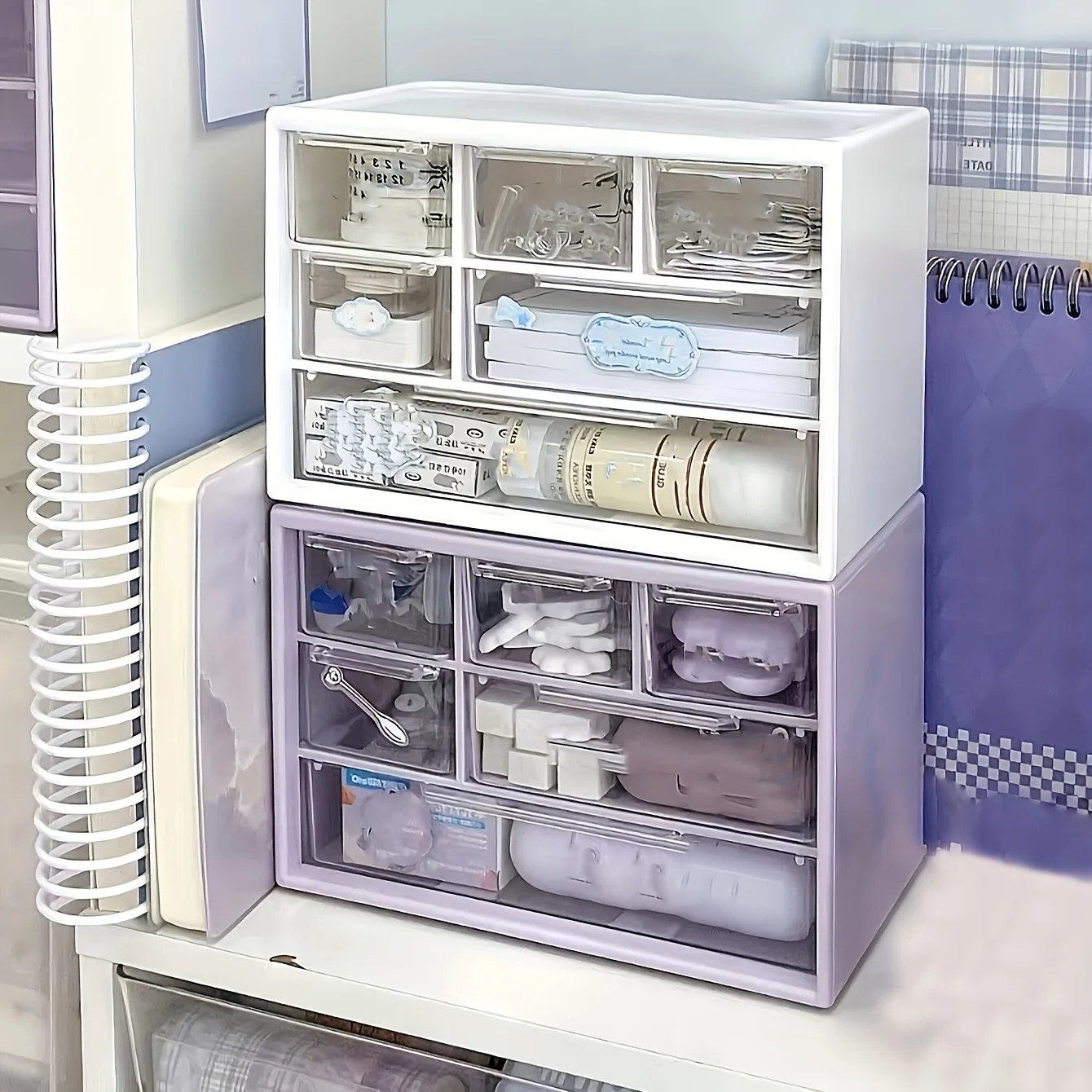 1 Stück multifunktionaler Kunststoff-Desktop-Organizer mit – Bild 5