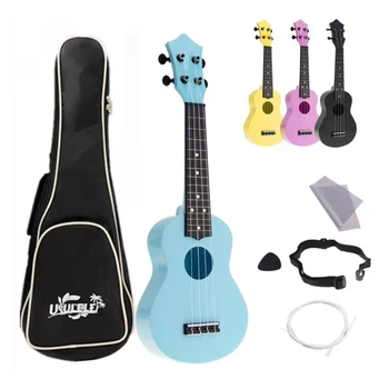 4 Saiten 21 Zoll Sopran Ukulele Komplette Kits Akustische Bunte Hawaii Gitarre Guitarra Instrument für Musik
