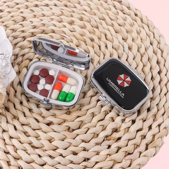 2-Gitter-Pillendosen, Filmschirm, versiegeltes Subpackage-Etui, tragbare Reise-Schmuckschatulle