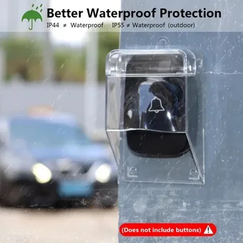 Wasserdichte Abdeckung Für Drahtlose Türklingel Ring Chime-Taste Transparente Türklingel Schutzhülle Für Hause